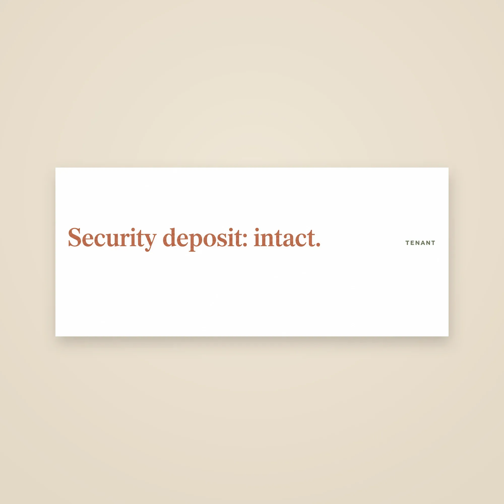 Security Deposit Mug